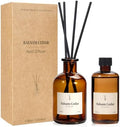 Balsam Cedar Reed Diffuser Set - Includes Reed Diffuser Sticks, 2 Pack Fragrance Oil and Glass Bottle, Reed Diffusers for Home Bathroom Shelf Decor & Gift, Air Fresheners (8.12 fl.oz)