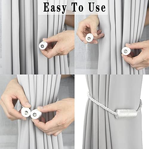 Magnetic Curtain Tiebacks Holdbacks Decorative Tie Backs for Windows Porlau