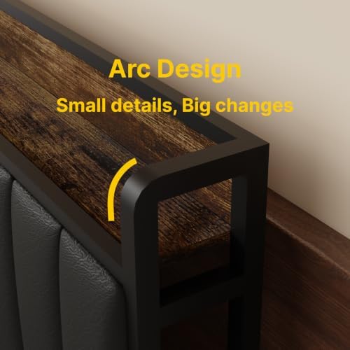 King Headboard Only with Storage & Outlets,Bed Headboard King Size,Black