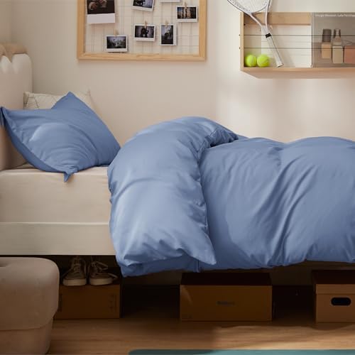 Bedsure Twin/Twin XL Duvet Cover, Double Brushed Bedding Set, Slate Blue