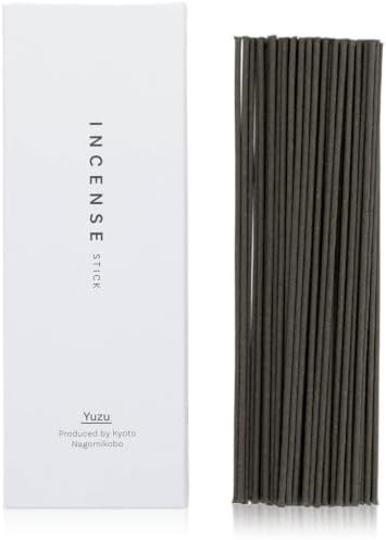なごみ工房 Kyoto Yuzu Incense Sticks - Japanese Temple Aroma, Ideal for Relaxation & Meditation, Approx. 60 Sticks (0.044 Pounds) - Premium Quality Incense for Spiritual & Home Use Nagomikobo