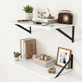 Heimlove 24W x 12D Deep Floating Shelves Set of 2 White