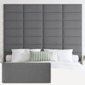 IFNOW Wall Mounted Headboard, Peel and Stick Panels, Dark Grey, King