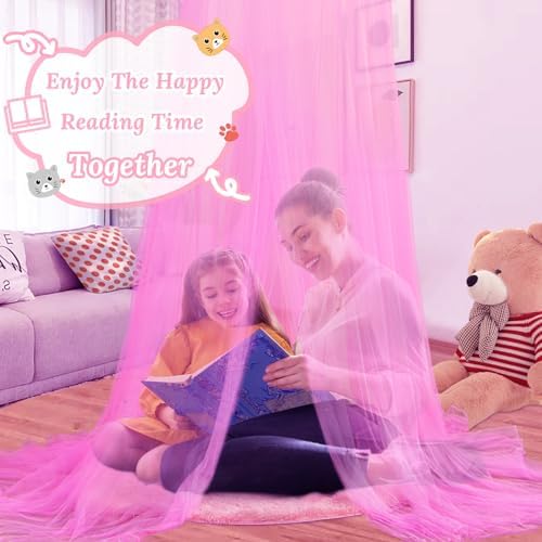 South to East Pink Bed Canopy for Girls, Princess Room Decor ＆ Girl Gift