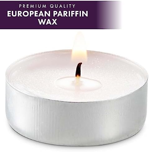 MontoPack Unscented Tea Light Candles Bulk 1000 Pack | 4 Hours, White,Smokeless,Dripless Small Votive Paraffin Tealights | Long-Lasting for Home, Shabbat, Weddings, Events, Emergencies | Mini Candles