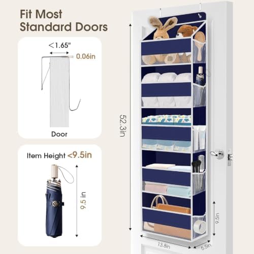 1Pack Over The Door Organizer Large Capacity Hanging Storage Room Organizer