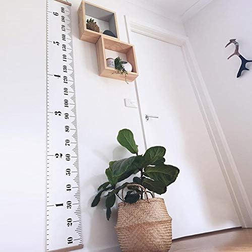 Growth Height Chart for Kids, Removable 79"x7.9" (Black & White)