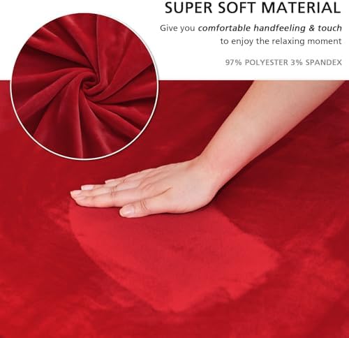 NICEEC Red Couch Covers for Sofa Cover Universal Slipcovers with Skirt