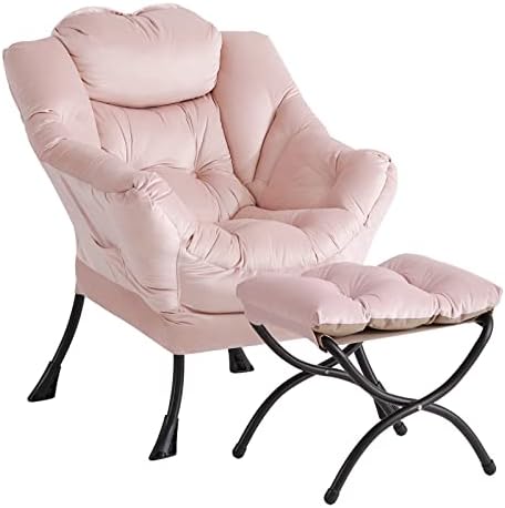 LITA Lazy Chair with Ottoman, Comfy Accent Reading Chair