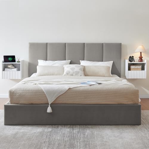 BuildHom 16"Wide Floating Nightstand Set of 2 for Bedroom