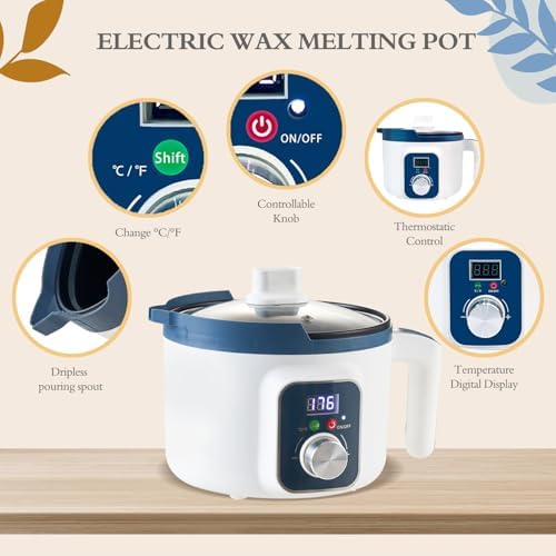 DIY Scented Candle Making Kit for Adults with Digital Wax Melting Pot