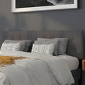 Emma + Oliver Dark Gray King Quilted Tufted Headboard