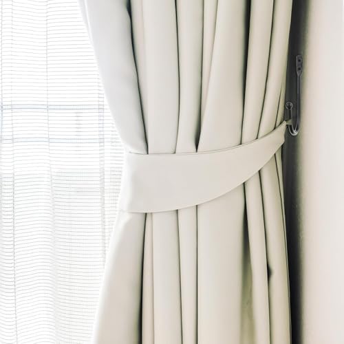 8 Pcs Curtain Tie Backs, Black, Metal Curtain Holdbacks (8pcs-Small)