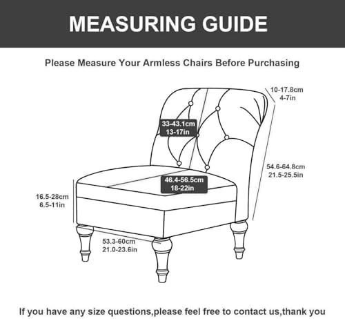 Eco-Ancheng Armless Chair Slipcover Removable Armless Accent Chairs Covers Washable Armless Slipper Chair Slipcover Printed Armless Chair Furniture Protector Covers for Living Dining Room Hotel