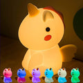 Unicorn Night Light,Rechargeable Table Lamp Bedside Lamp with 7 Colors