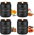 Auelife Fall Candle Set for Home Scented, Soy Wax, 4 Pack 28 oz