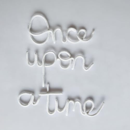 Once Upon A Time Sign Nursery Wall Decor Reading Knitted Wire Word Sign