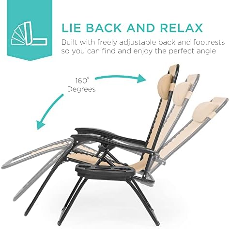 Best Choice Products Zero Gravity Chair Recliner, Sand