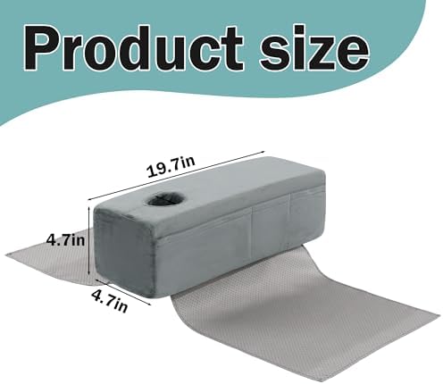 HOMBYS Removable Couch Armrest Pillow with Cup Holder and Side Pockets