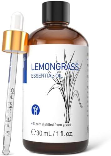 HIQILI Lemongrass Essential Oil, for DIY Candles & Protective Spray