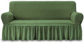 NICEEC Sofa Covers Green Couch Cover Stretch Sofa Slipcovers with Skirt