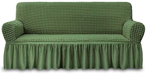 NICEEC Sofa Covers Green Couch Cover Stretch Sofa Slipcovers with Skirt
