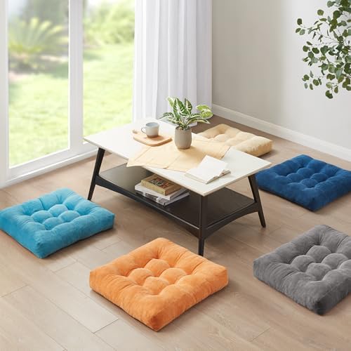 Floor Pillows Set of 6, Large Meditation Cushion for Adults, 22 Inch Square