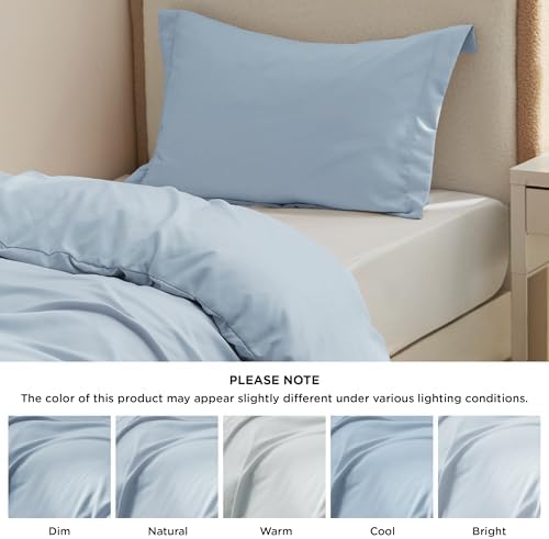 Bedsure Twin/Twin XL Duvet Cover, Double Brushed Bedding Set, Light Blue