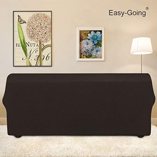 Easy-Going Stretch Couch Covers for Sofa Washable Large Chocolate