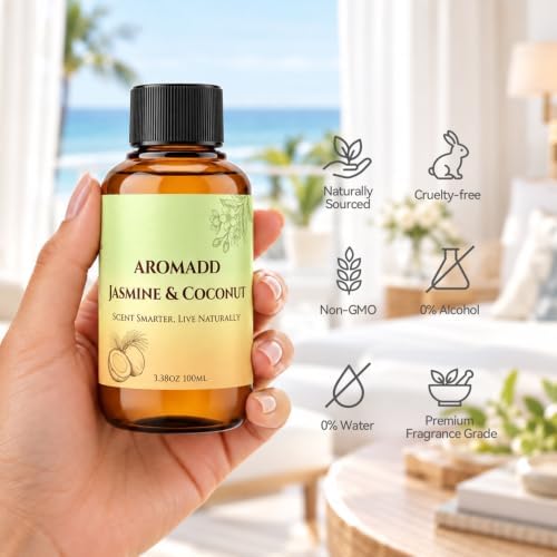 Jasmine & Coconut Diffuser Oil Inspired by Luxury Hotel Scent, 100 mL