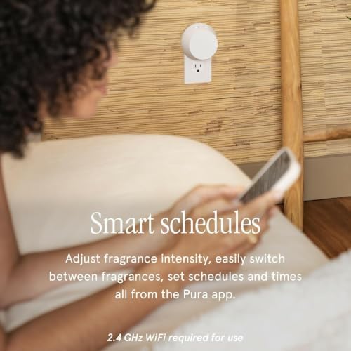 Pura - Smart Home Fragrance Device Starter Set - Pura 4 - Scent Diffuser for Home - Includes Fragrance Aroma Diffuser - Square Box, White Tea No. 1 and Green Tea Citrus Scent Refills