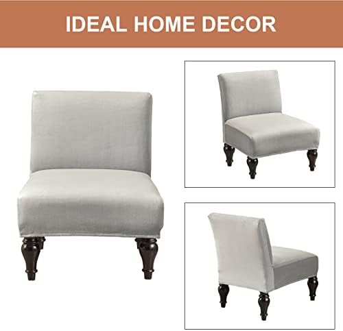 Eco-Ancheng Armless Chair Slipcover Removable Armless Accent Chairs Covers Washable Armless Slipper Chair Slipcover Printed Armless Chair Furniture Protector Covers for Living Dining Room Hotel