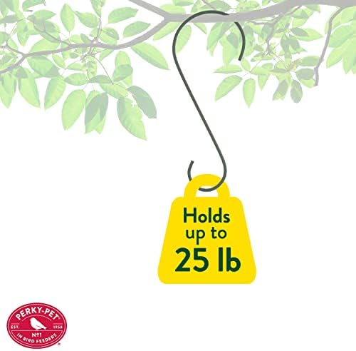 Perky-Pet 12-Inch Metal Hanging Hook for Bird Feeders, Hanging Baskets, and Outdoor Garden Decor - 67A - Rust Resistant Finsih - 35 lb Weight Limit - Hook for Bird Feeders Outdoors