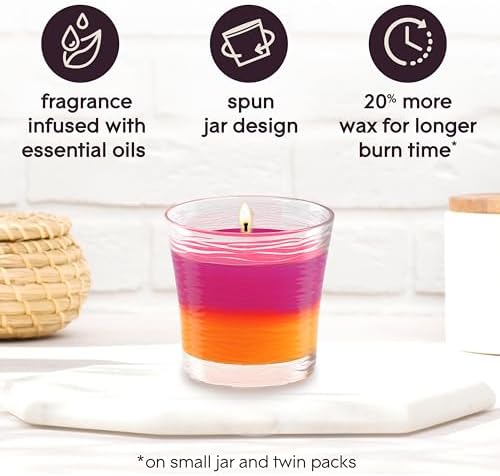 Glade 2in1 Scented Candle, Hawaiian Breeze & Vanilla Passion Fruit, 2 Count