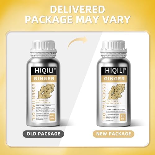 HIQILI Ginger Oil for Hair, Massage & Skin