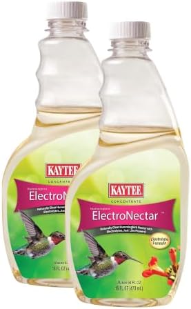 Kaytee Hummingbird ElectroNectar Wild Bird Food,16 oz Concentrate,Makes 128 oz of ElectroNectar,(Pack of 4)