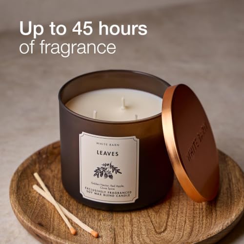 Bath & Body Works 3-Wick Candle, Leaves Scent, 2 Pack
