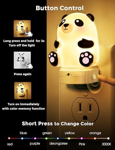 L LOHAS LED Night Light for Kids, 3D Cute Night Light Plug in