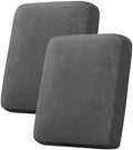 H.VERSAILTEX Velvet Stretch Couch Cushion Cover Plush Cushion Slipcover for Chair Loveseat Sofa Cushion Furniture Protector Seat Cushion Sofa Cover (2 Piece Medium Sofa Cushion Covers, Grey Striped)