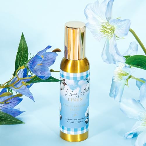 Room Spray, Whisper Linen, 4 fl oz, Air Freshener for Home, Bathroom