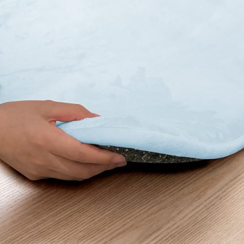 1.5" Thick Baby Play Mat for Floor, 39x59 Soft Foam Mats, Baby Blue