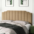 Befurtori King Size Headboard Only, Linen Wall Mount Headboard, Brown