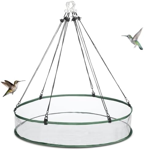 FoldTier 1 Piece Bird Seed Catcher Tray Hanging Round Mesh,24 Inch