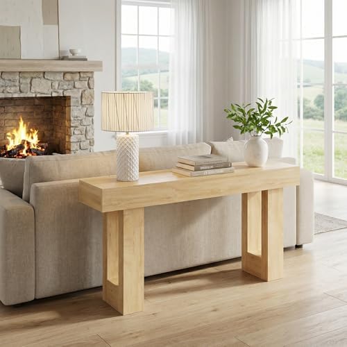 DUMOS 63" Long Narrow Farmhouse Console Table for Entryway, Hallway Table