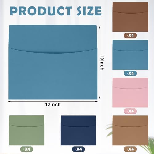 Newtay 24 Pcs Oversized Wall Pockets File Organizer, Mocha Mousse Color