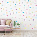 Zonon 240 Pcs 2 Inch Colored Polka Dots Wall Decals, Watercolor