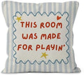 Kids Playroom Throw Pillow Cover 18x18, This Room was Made for Playin' Decorative Pillow Covers for Kids Toddler Boy Girl Nursery Room Bedroom Playroom, Nursery Accent Pillows Cover Pillowcases
