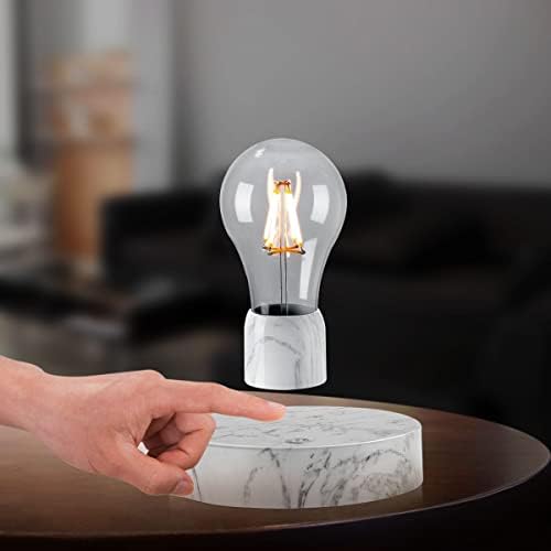 Magnetic Levitating Light Bulb Lamp, Floating LED Bulb Desk Lamp Levitation Rotating Bulb Light Decorative Night Lights for Home Office Decor, Toys Gifts, Cool Tech Gadgets