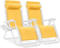 Best Choice Products Zero Gravity Chair Recliner, Marigold/White