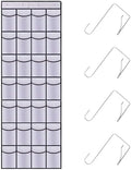 28 Mesh Pockets Hanging Over the Door Shoe Organizer , White